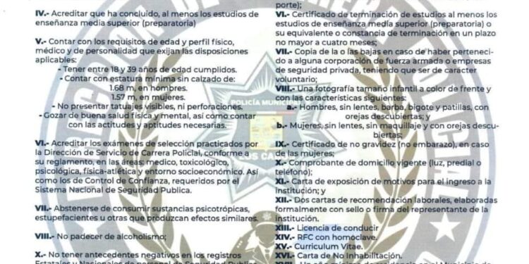 Invita a la población del municipio de Los Cabos que cuente con vocación de servicio a formar parte de la institución como policía preventivo