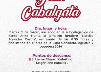 Se llevará a cabo la gran cabalgata el 19 de marzo, iniciando a las 8:00 de la mañana en la comunidad de Santa Anita