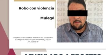 QUEDA EN PRISIÓN PREVENTIVA Y VINCULADO A PROCESO POR ROBO CON VIOLENCIA EN SANTA ROSALÍA