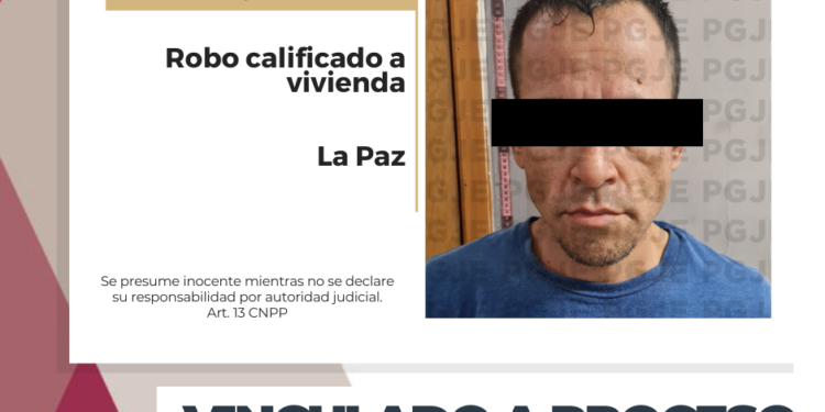 OBTIENE PGJE PRISIÓN PREVENTIVA CONTRA IMPUTADO POR ROBO CALIFICADO A VIVIENDA 
