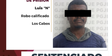 OBTIENE PGJE SENTENCIA DE MÁS DE 3 AÑOS DE PRISIÓN POR ROBO CALIFICADO EN LOS CABOS