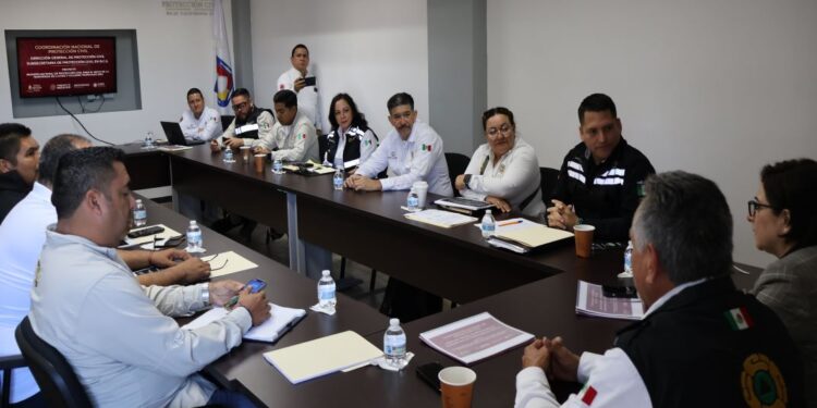 SOSTIENEN REUNIÓN DE COORDINACIÓN FEDERACIÓN, ESTADO Y MUNICIPIOS EN MATERIA DE PROTECCIÓN CIVIL   