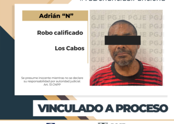 OBTIENE PGJE VINCULACIÓN A PROCESO DE IMPUTADO POR ROBO EN SAN JOSÉ DEL CABO