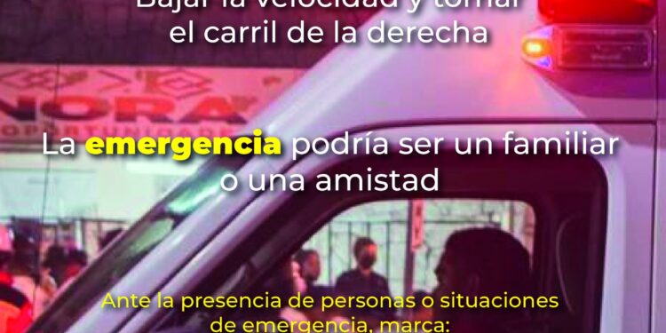 Policía Preventiva y Tránsito Municipal, hace un llamado a todas las personas conductoras para recordar la importancia de ceder el paso a los vehículos de emergencia