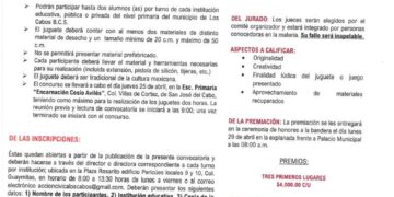 Es momento de echar a volar la imaginación y creatividad para participar por uno de los tres premios que el Gobierno de Los Cabos a través de la Dirección Municipal de Educación estará entregando