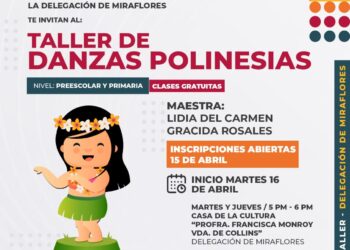 Taller gratuito de Danzas Polinesias para todas las niñas y niños de nivel preescolar y primaria de la zona norte del municipio