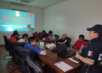 Policía Preventiva y Tránsito Municipal, impartió un curso de educación vial y prevención de accidentes