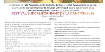 Continúa abierta la convocatoria del Festival Sudcaliforniano de la Canción en su fase municipal