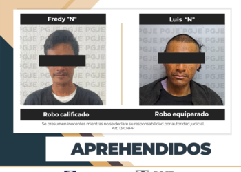 APREHENDE PGJE A DOS PERSONAS