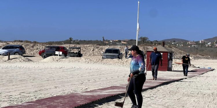 Campaña de limpieza en la playa con certificación Blue Flag
