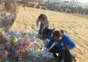 Los recipientes de plástico que se utilizan al visitar las playas en el municipio serán depositados en los contenedores metálicos en forma de pez