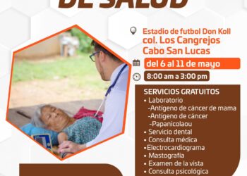 A partir de lunes 06 y hasta el 11 de mayo las Brigadas Médicas estarán ubicadas en las instalaciones del estadio de futbol Don Koll en la colonia Los Cangrejos en Cabo San Lucas