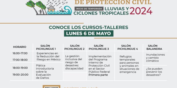 ABIERTO REGISTRO PARA CURSOS Y TALLERES EN MATERIA DE PROTECCIÓN CIVIL