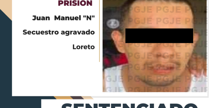 OBTIENE PGJE 70 AÑOS DE PRISIÓN PARA JUAN MANUEL “N” CULPABLE DE SECUESTRO