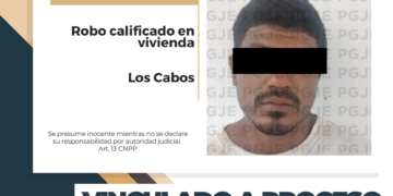 POR ROBO EN LOS CABOS GEOVANNI N QUEDÓ VINCULADO A PROCESO