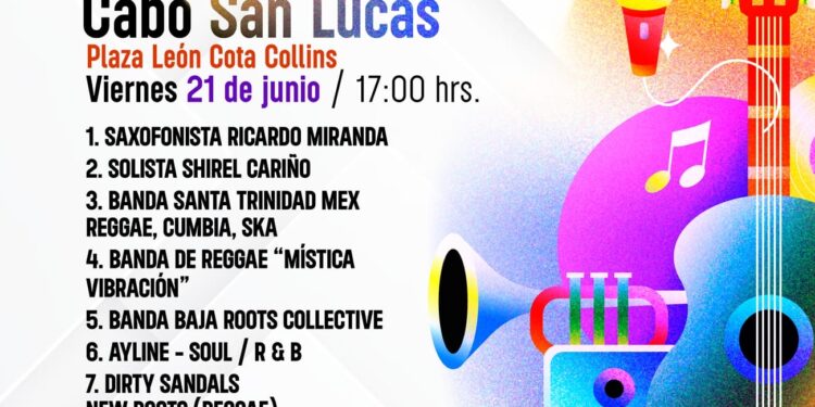 Ofrecerá el evento anual denominado “Fiesta de la Música”,que este año se extiende a la delegación de Cabo San Lucas