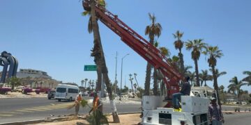 El equipo de Servicios Públicos que dirige Leonel Leyva Luna, llevó a cabo de manera coordinada con empresas locales y miembros de la iniciativa privada