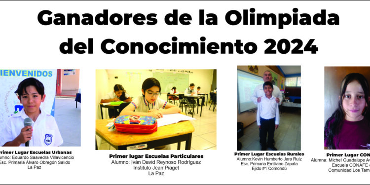 TRIUNFAN 3 ALUMNOS DE LA PAZ Y UNO DE COMONDÚ EN OLIMPIADA DEL CONOCIMIENTO 2024