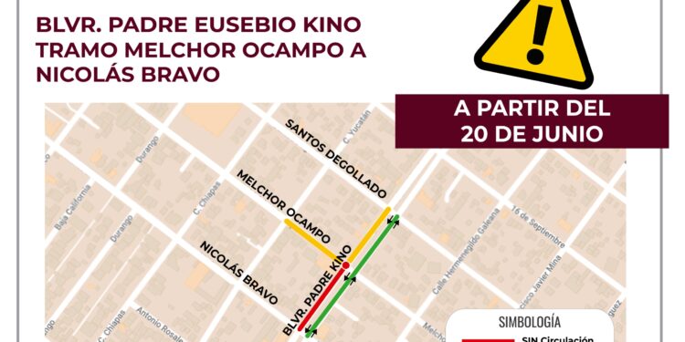 CON INVERSIÓN DE 3 MDP, GOBIERNO DEL ESTADO RECONSTRUIRÁ TRAMO DAÑADO DE BULEVAR PADRE KINO