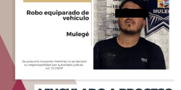 QUEDA VINCULADO A PROCESO POR ROBO EQUIPARADO DE VEHÍCULO EN MULEGÉ  
