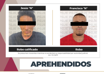 APREHENDE PGJE A DOS PERSONAS BUSCADAS POR ROBO 