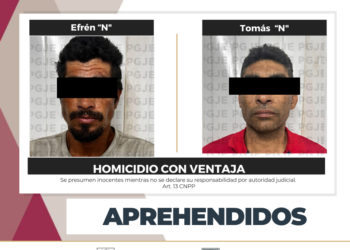 A 3 DÍAS DEL HOMICIDIO REGISTRADO EN MIGRIÑO APREHENDE PGJE A DOS PROBABLES RESPONSABLES  