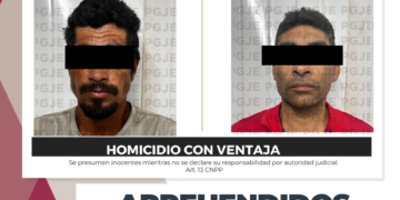 A 3 DÍAS DEL HOMICIDIO REGISTRADO EN MIGRIÑO APREHENDE PGJE A DOS PROBABLES RESPONSABLES  