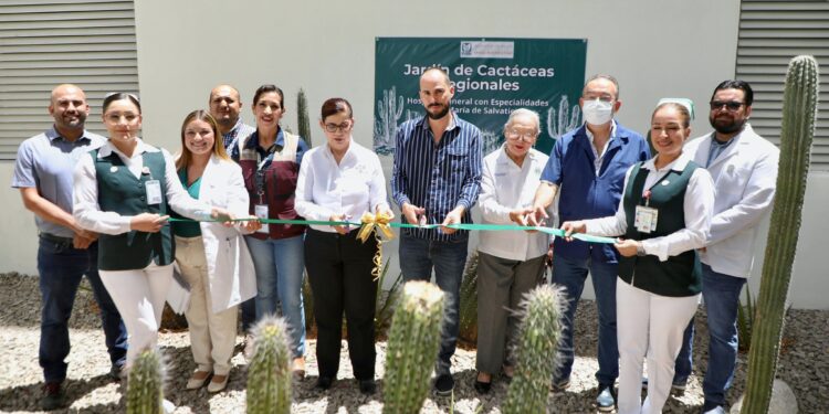 Inauguran jardín de cactáceas regionales en el hospital Salvatierra