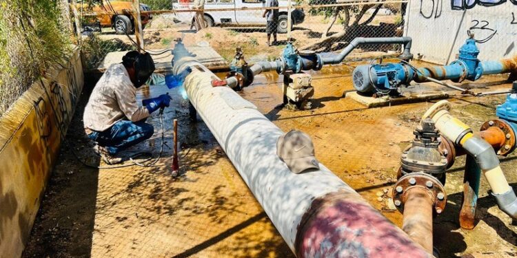 Con la finalidad de asegurar el tandeo de agua potable a las colonias que dependen de la Estación de Bombeo número 3 (EB3), principalmente la colonia Las Palmas y todos sus sectores