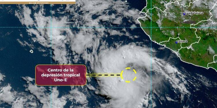 Protección Civil, informa sobre la formación de la depresión tropical Uno-E en el Océano Pacífico