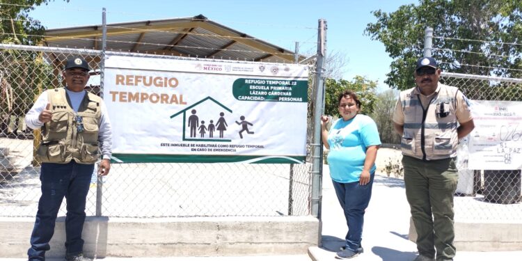 ESCUELAS DE BCS CUENTAN CON REQUISITOS PARA HABILITAR REFUGIOS TEMPORALES