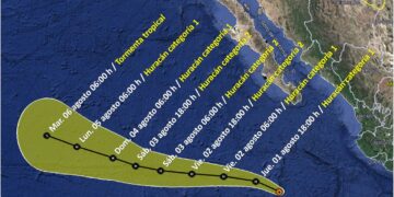 La tormenta tropical “Carlotta” ha comenzado a intensificarse gradualmente
