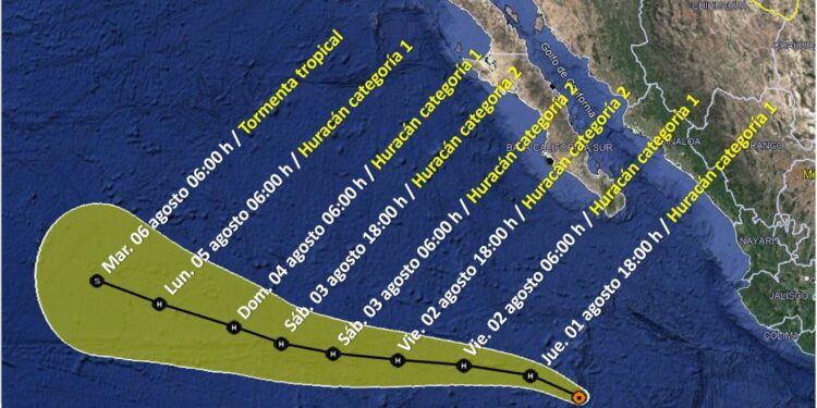 La tormenta tropical “Carlotta” ha comenzado a intensificarse gradualmente