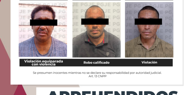 CUMPLIMENTA PGJE 3 ÓRDENES DE APREHENSIÓN 