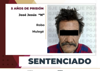 OBTIENE PGJE SENTENCIA DE 5 AÑOS DE PRISIÓN PARA CULPABLE DE ROBO EN SANTA ROSALÍA