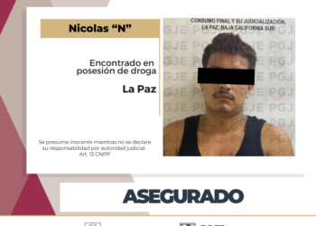 ASEGURA PGJE A UNA PERSONA CON 625 DOSIS DE DROGA EN LA PAZ  