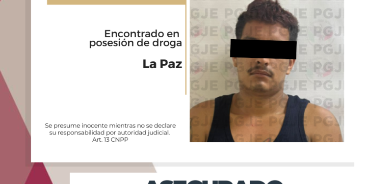 ASEGURA PGJE A UNA PERSONA CON 625 DOSIS DE DROGA EN LA PAZ  