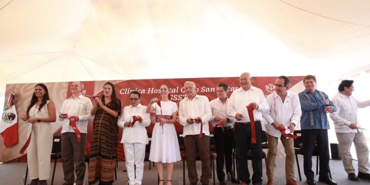 PRESIDENTE AMLO Y GOBERNADOR VMCC INAUGURAN NUEVA CLÍNICA HOSPITAL DEL ISSSTE EN CSL