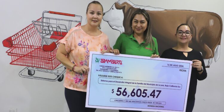 Recibe DIF La Paz redondeo de Supermercados Arámburo