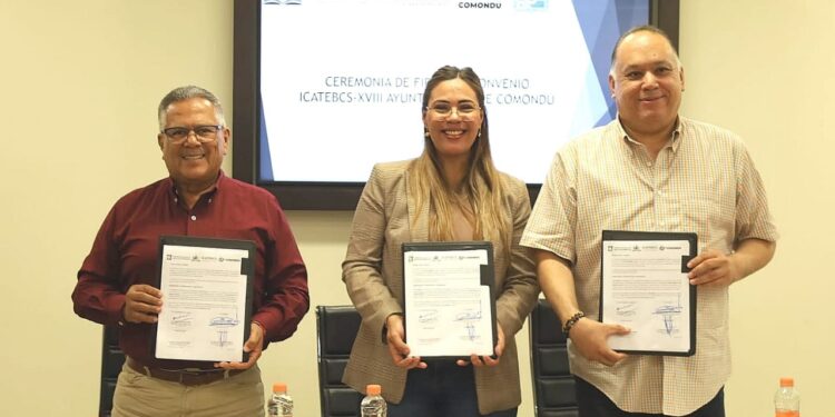FIRMA ICATEBCS CONVENIO DE COLABORACIÓN CON EL AYUNTAMIENTO DE COMONDÚ