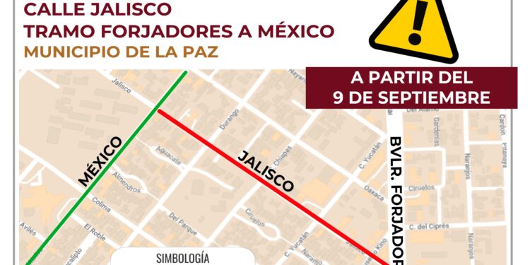 INICIARÁ LA RECONSTRUCCIÓN DE CALLE JALISCO EN LA PAZ