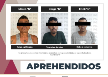 APREHENDE PGJE A TRES PERSONAS EN LA PAZ Y LOS CABOS