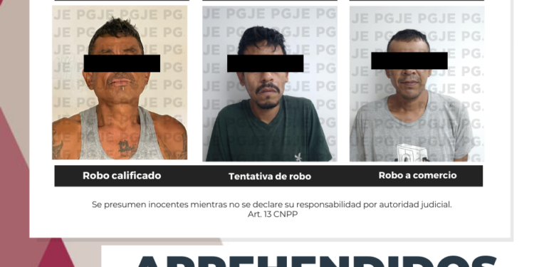 APREHENDE PGJE A TRES PERSONAS EN LA PAZ Y LOS CABOS
