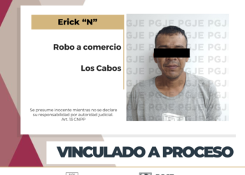  QUEDA EN PRISIÓN PREVENTIVA POR ROBO EN LOS CABOS