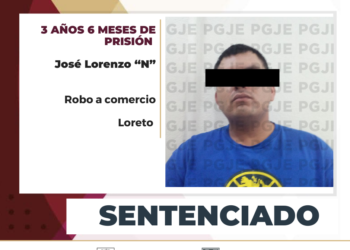 OBTIENE PGJE MÁS DE 3 AÑOS DE PRISIÓN PARA CULPABLE DE ROBO A COMERCIO EN LORETO
