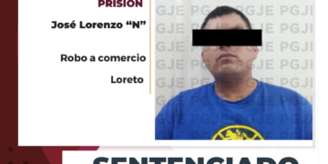 OBTIENE PGJE MÁS DE 3 AÑOS DE PRISIÓN PARA CULPABLE DE ROBO A COMERCIO EN LORETO