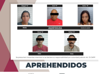 APREHENDE PGJE A 5 PERSONAS POR DIVERSOS DELITOS