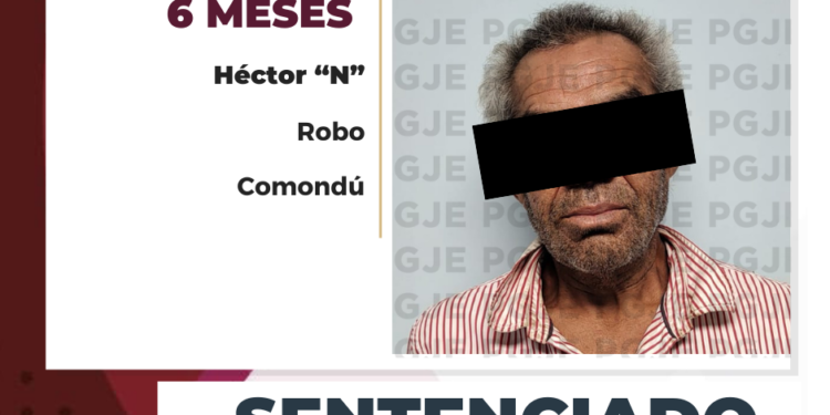 RECIBE SUJETO SENTENCIA DE 6 MESES DE PRISIÓN DE PRISIÓN POR ROBO