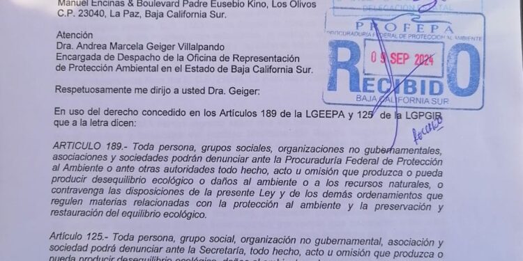 PRESENTAN ANTE PROFEPA DENUNCIA CONTRA COBA, SIMMA Y LOGYSA POR TIRADERO DE RPBI EN LA PAZ BCS