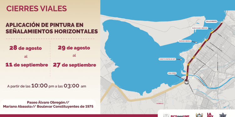 Cierre parcial de circulación en el paseo Álvaro Obregón y Mariano Abasolo
